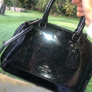 Coach black holographic sparkle satchel